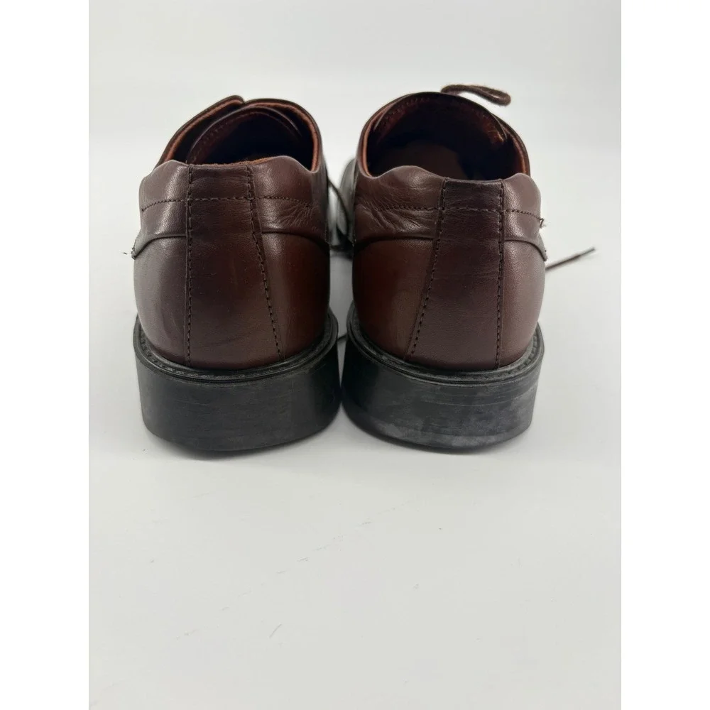 Vintage Kenneth Cole NY Republican Derby Shoes Brown Leather Y2K Italy 41 8